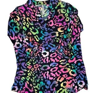 Dear Scarlett Colorful Animal Print Lizzy Top